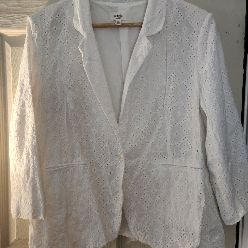 White Eyelet Women's Blazer